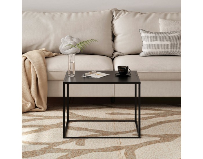 Маса за кафе Solund 60x60x45 см черна, мат []