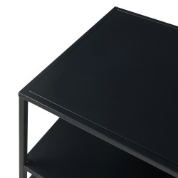 Холна маса Ruokolahti с рафт 102x43x46см Черен [] - Холни маси