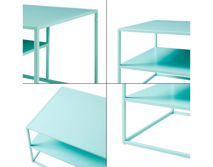 Холна маса Solund 90x60x45 см ментово синьо []