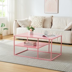 Холна маса Solund 90x60x45 см розова [] - Холни маси