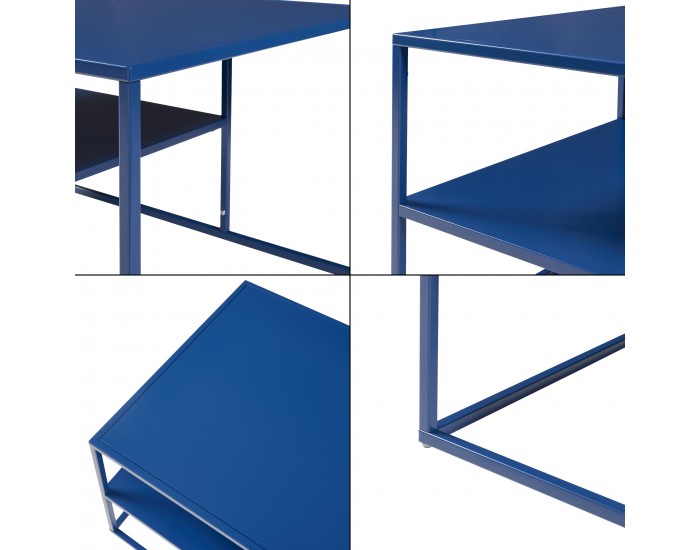 Холна маса Solund 90x60x45 см тъмно синя []