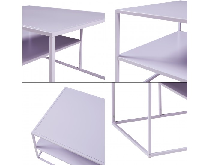 Холна маса Solund 90x60x45 см лилаво []