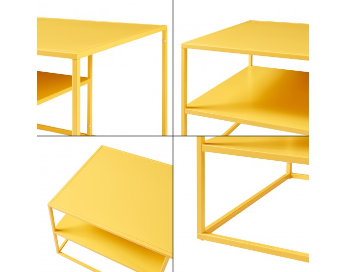 Холна маса Solund 90x60x45 см жълто []