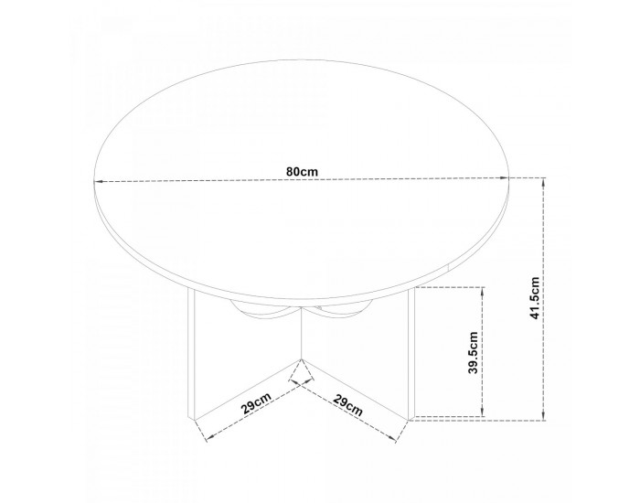 Маса за кафе Rindal 80x42 см вид дъб []