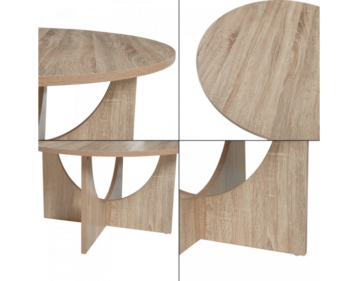 Маса за кафе Rindal 80x42 см вид дъб []