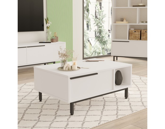 Холна маса Majaajoå 90x60x38 см бяла []