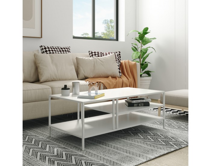 Холна маса Kumlinge 40x110x55 см бяла []