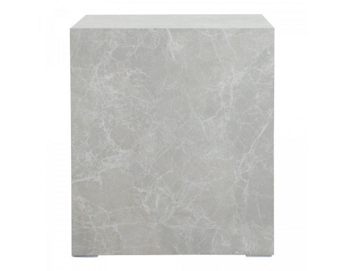 Помощна маса Ellelu 45x40x40 см мраморна визия, сив []