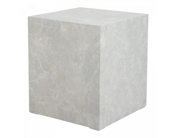 Помощна маса Ellelu 45x40x40 см мраморна визия, сив []