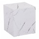 Помощна маса Ellelu 45x40x40 см мраморна визия, бяла []