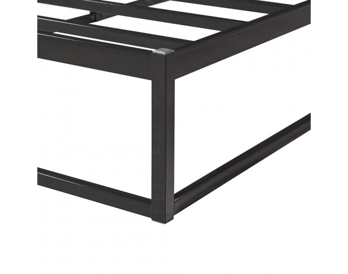 Метално легло Trerunta 90 x 200 см стоманено черно []