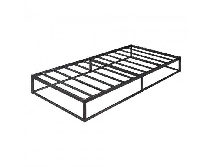 Метално легло Trerunta 90 x 200 см стоманено черно []