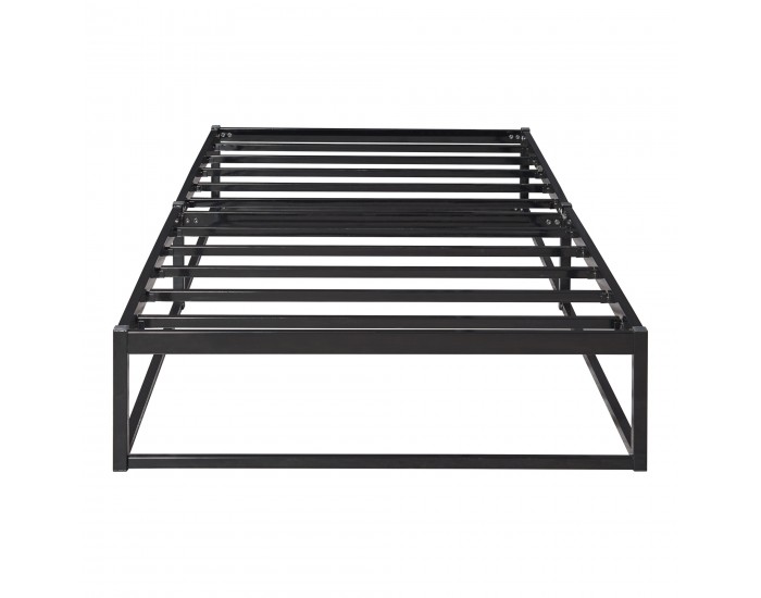 Метално легло Trerunta 90 x 200 см стоманено черно []
