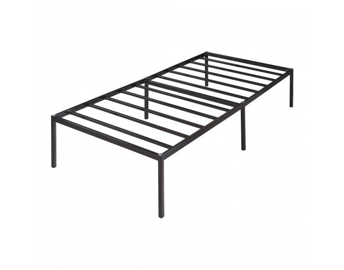 Метално легло Vårdö 90x200 см черно []