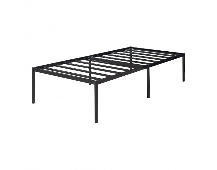 Метално легло Vårdö 90x200 см черно []
