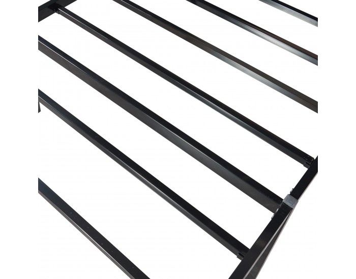 Метално легло Vårdö 90x200 см черно []