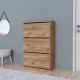 Шкаф за обувки Aurskog 110x73.5x24см дъб []