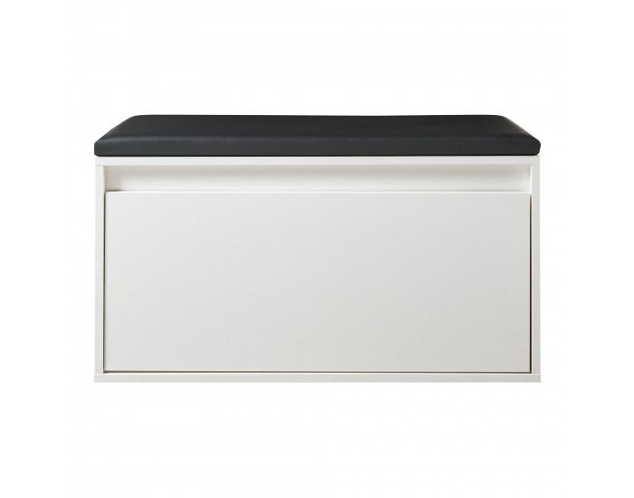 Пейка Degerfors 80x39x45 см бяло/черно []