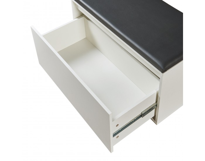 Пейка Degerfors 80x39x45 см бяло/черно []