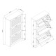 Поставка за обувки Vesilahti 115x60x24 см Бяла []