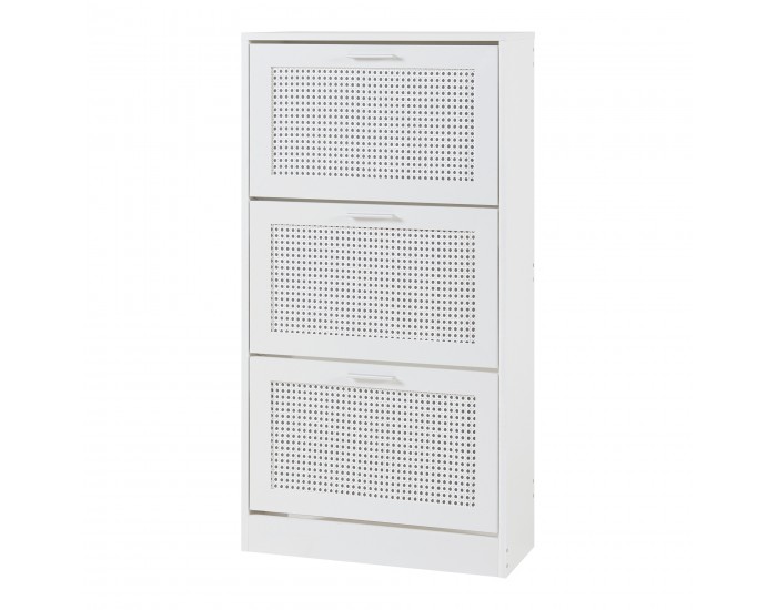 Поставка за обувки Vesilahti 115x60x24 см Бяла []