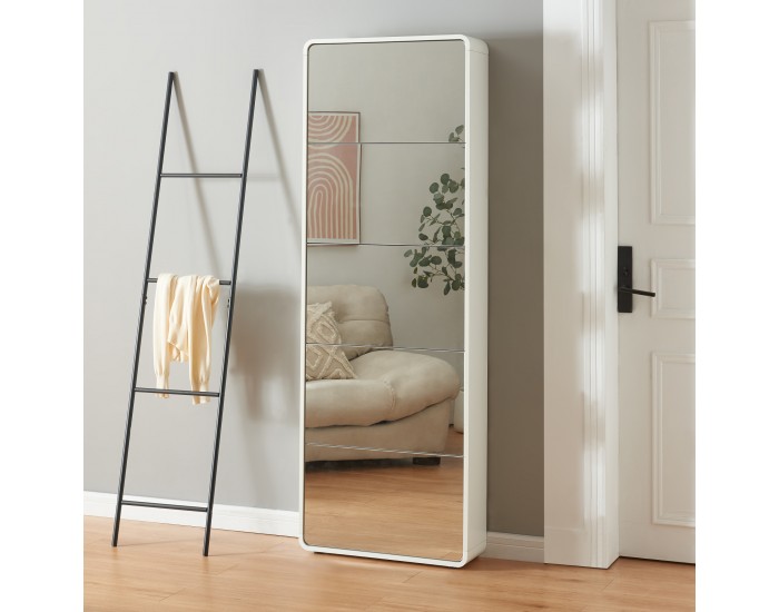 Поставка за обувки Aure 180x63x20 см Бяла []