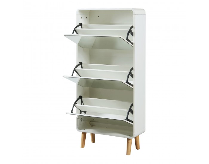 Поставка за обувки Aure 134x63x24 см Бяла []