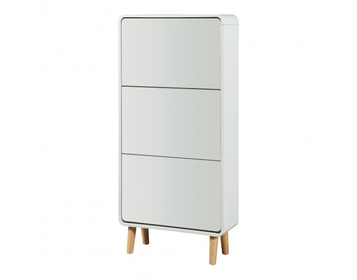 Поставка за обувки Aure 134x63x24 см Бяла []