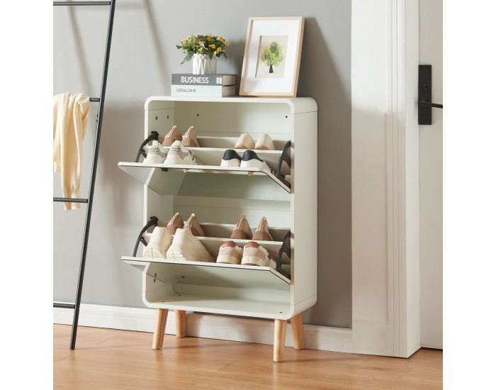 Поставка за обувки Aure 96x63x24 см Бяла []