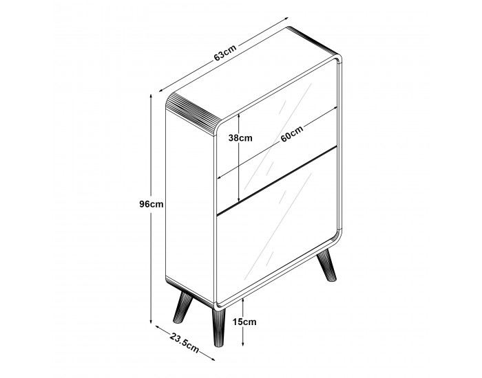 Поставка за обувки Aure 96x63x24 см Бяла []