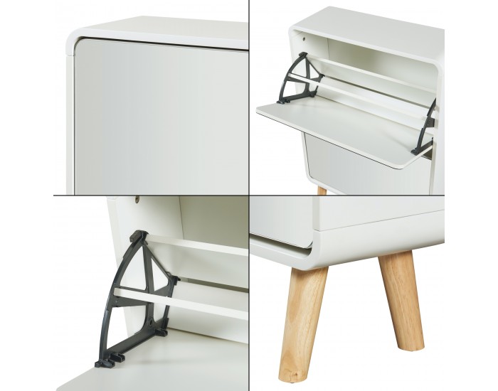 Поставка за обувки Aure 96x63x24 см Бяла []