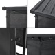 Стелаж за дърва Yakutat Black 145x143x70 см []