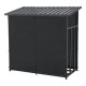 Стелаж за дърва Yakutat Black 145x143x70 см []