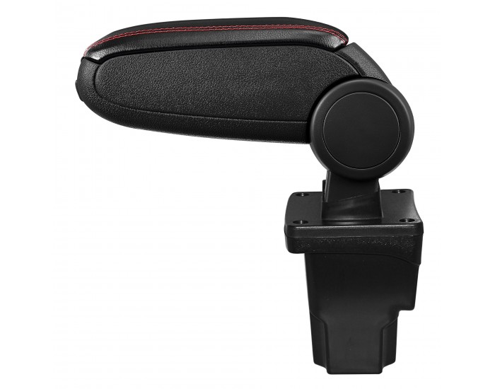 Централен подлакътник Seat Leon III с отделение изкуствена кожа черна с червени шевове Централен подлакътник Seat Leon III с отделение изкуствена кожа черна с червени шевове