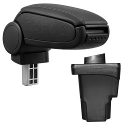 Централен подлакътник Seat Leon III с отделение изкуствена кожа черен - Автомобилни части и Аксесоари