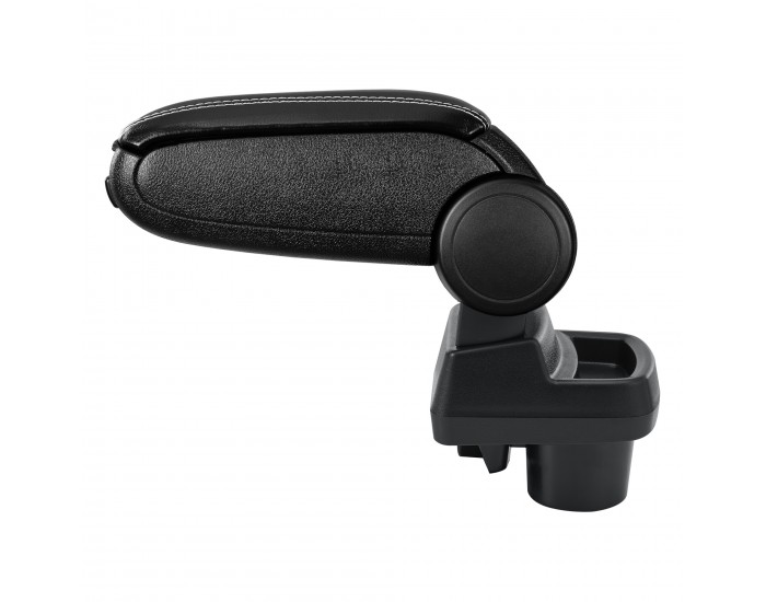 Opel Corsa F централен подлакътник с отделение за съхранение, черна имитация на кожа с бели шевове []