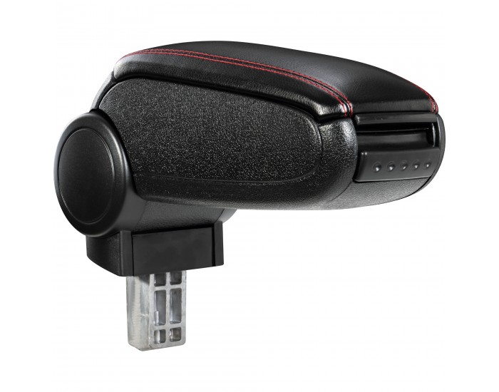 Централен подлакътник Opel Astra K с отделение изкуствена кожа черен с червени шевове Централен подлакътник Opel Astra K с отделение изкуствена кожа черен с червени шевове