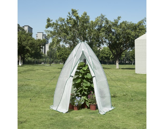 Оранжерия Hunze 183x160cm бяла []