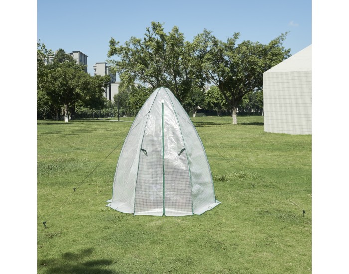 Оранжерия Hunze 183x160cm бяла []