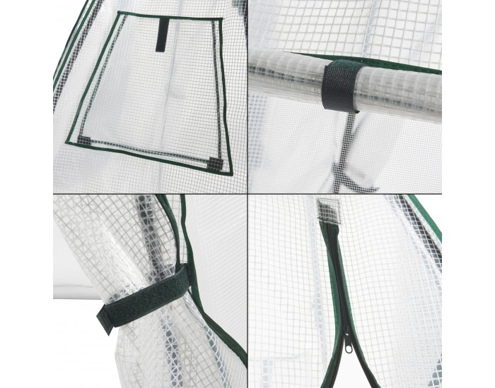 Оранжерия Hunze 183x160cm бяла []