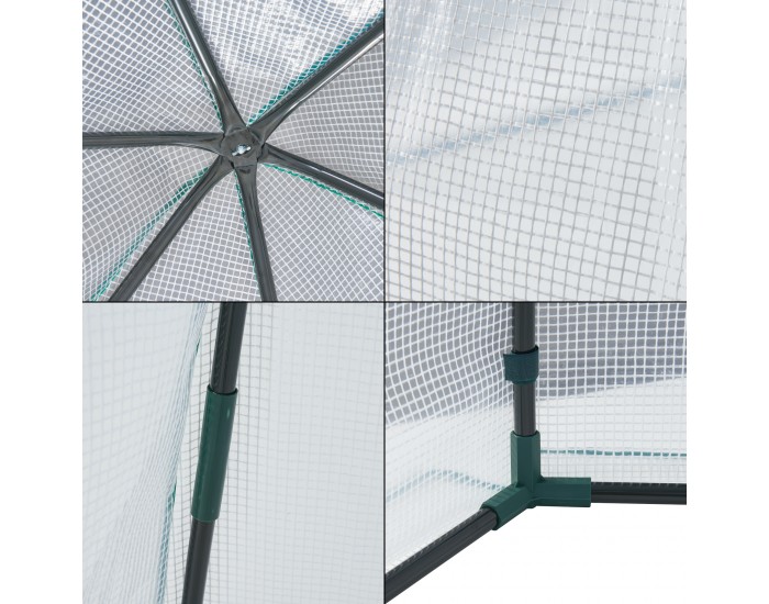 Оранжерия Hunze 200x240cm Бяла []