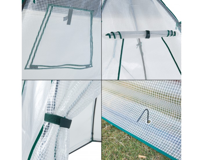 Оранжерия Hunze 200x240cm Бяла []