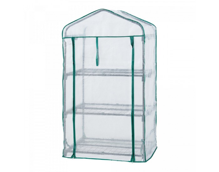 Оранжерия Chaam с 3 рафта 125x69x49см Бял []