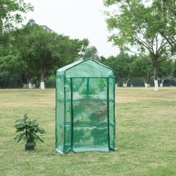 Оранжерия Chaam с 3 рафта 125x69x49cm Green [] - Външни съоражения