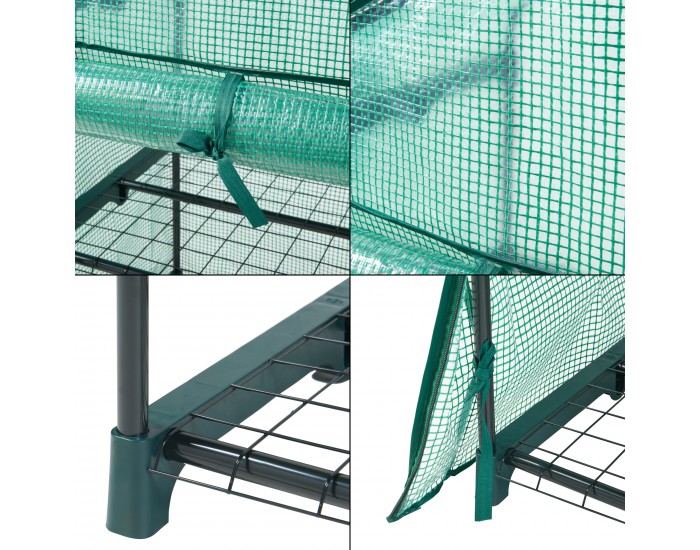 Оранжерия Chaam с 3 рафта 125x69x49cm Green []