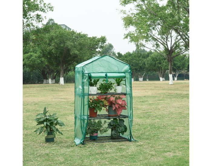 Оранжерия Chaam с 3 рафта 125x69x49cm Green []