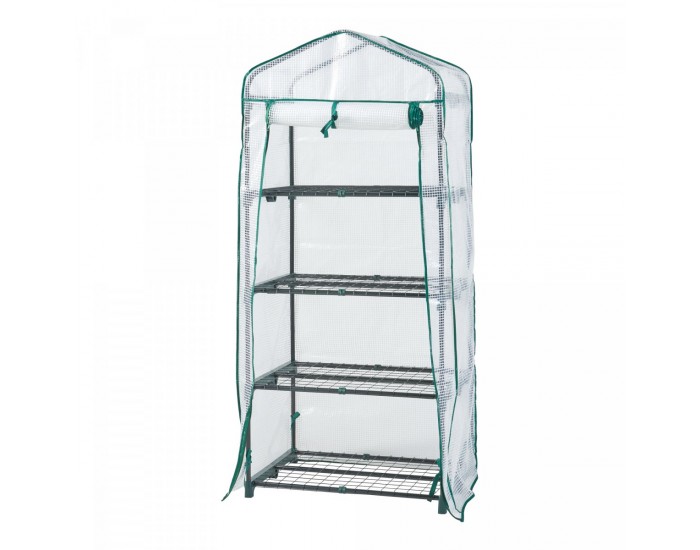 Оранжерия Chaam с 4 рафта 158x69x49см Бял []