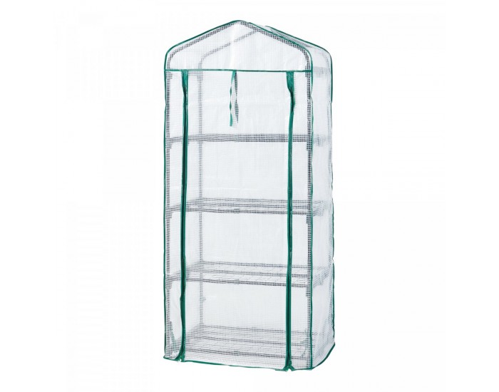 Оранжерия Chaam с 4 рафта 158x69x49см Бял []