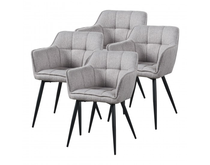 Комплект трапезарни столове 4 Birmingham Grey []