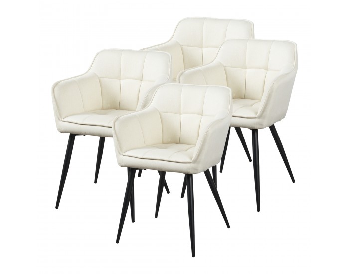 Комплект трапезарни столове 4 Birmingham Beige []